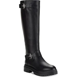 Omegaap Womens Moto Faux Leather Knee-High Boots