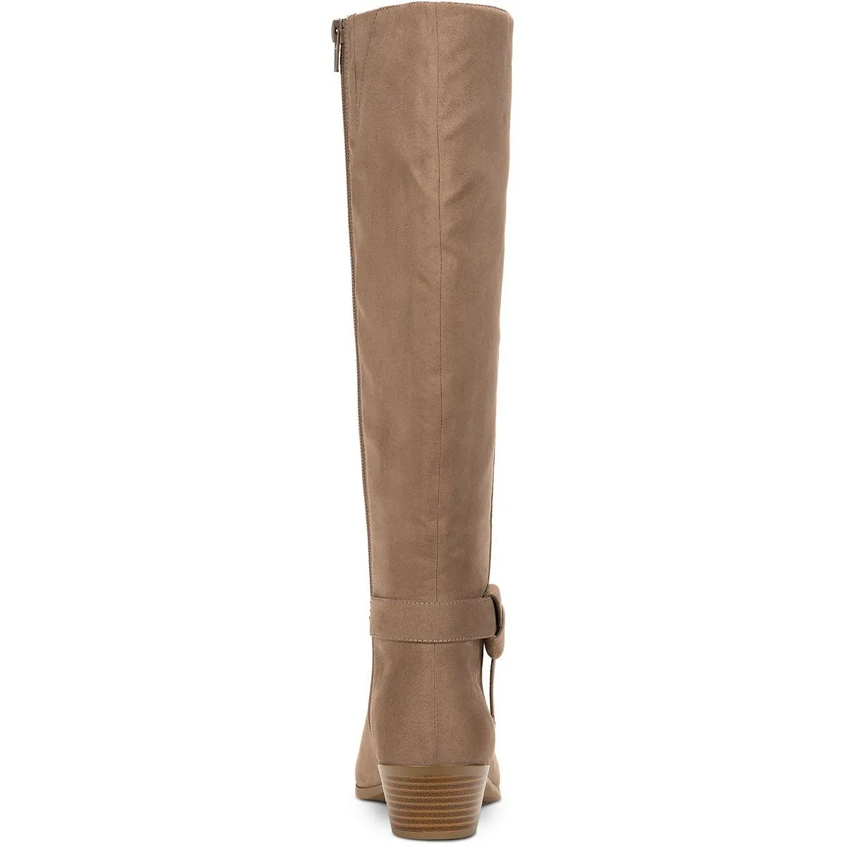 Omhaa Womens Zipper Faux Leather Knee-High Boots