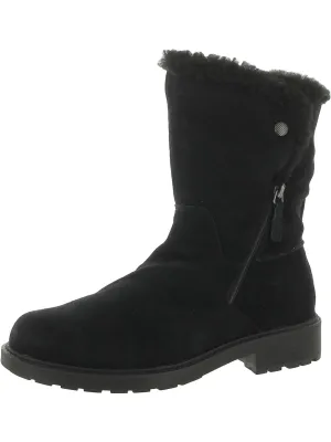 Opal Zip Womens Suede Pull On Winter & Snow Boots