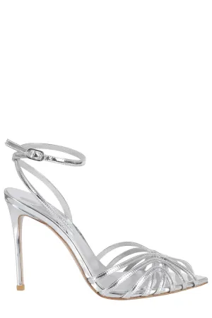Open-Toe High-Heel Sandals With Crisscross Straps