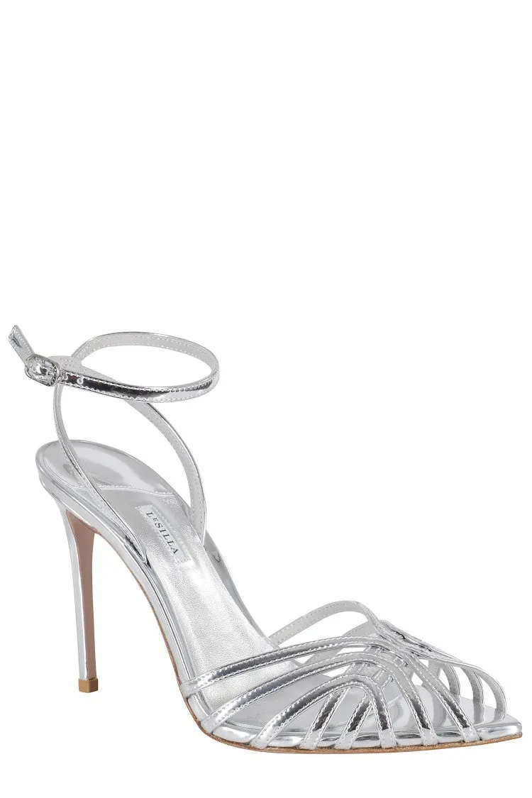 Open-Toe High-Heel Sandals With Crisscross Straps