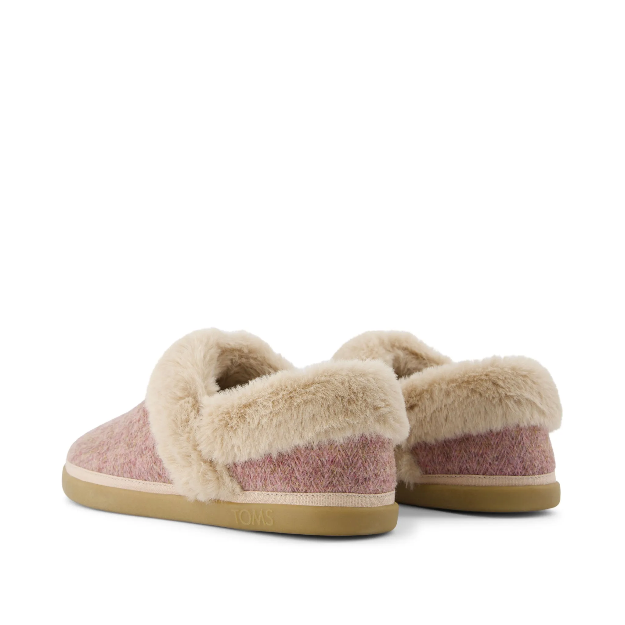 Oslo Vintage Pink Cozy Herringbone Slipper