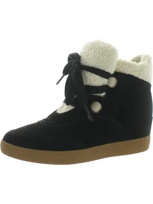 OUT AND ABOUT Womens Leather Wedge Boots