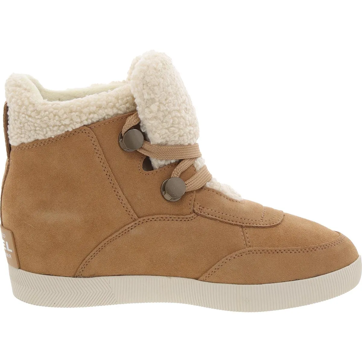 OUT AND ABOUT Womens Leather Wedge Boots