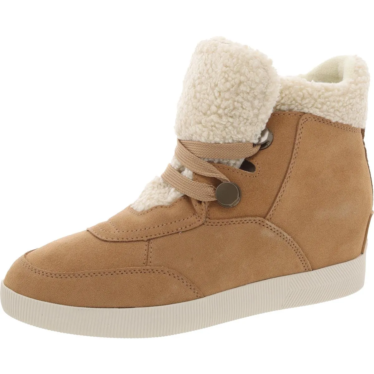 OUT AND ABOUT Womens Leather Wedge Boots