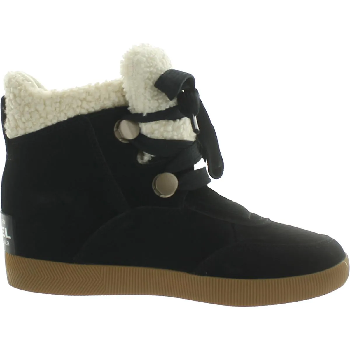 OUT AND ABOUT Womens Leather Wedge Boots