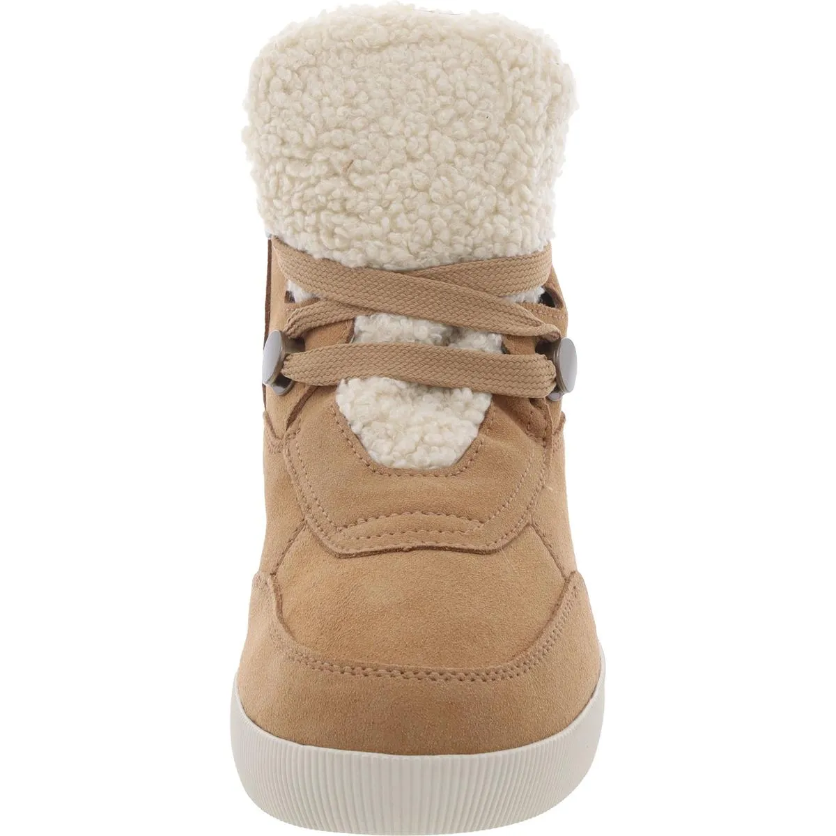 OUT AND ABOUT Womens Leather Wedge Boots