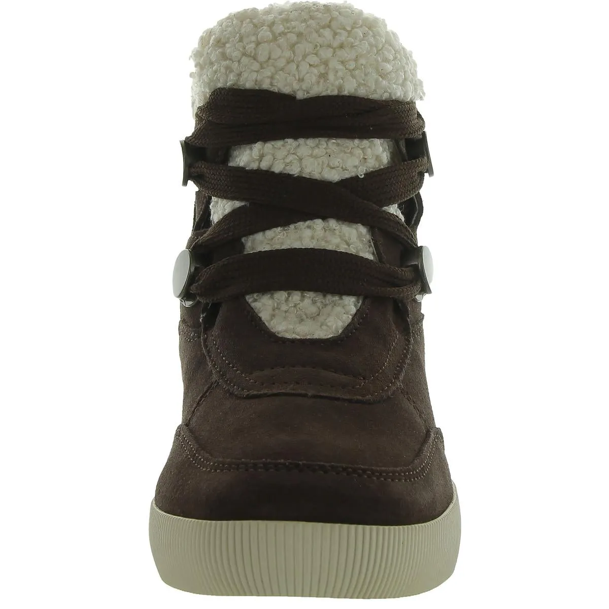 OUT AND ABOUT Womens Leather Wedge Boots