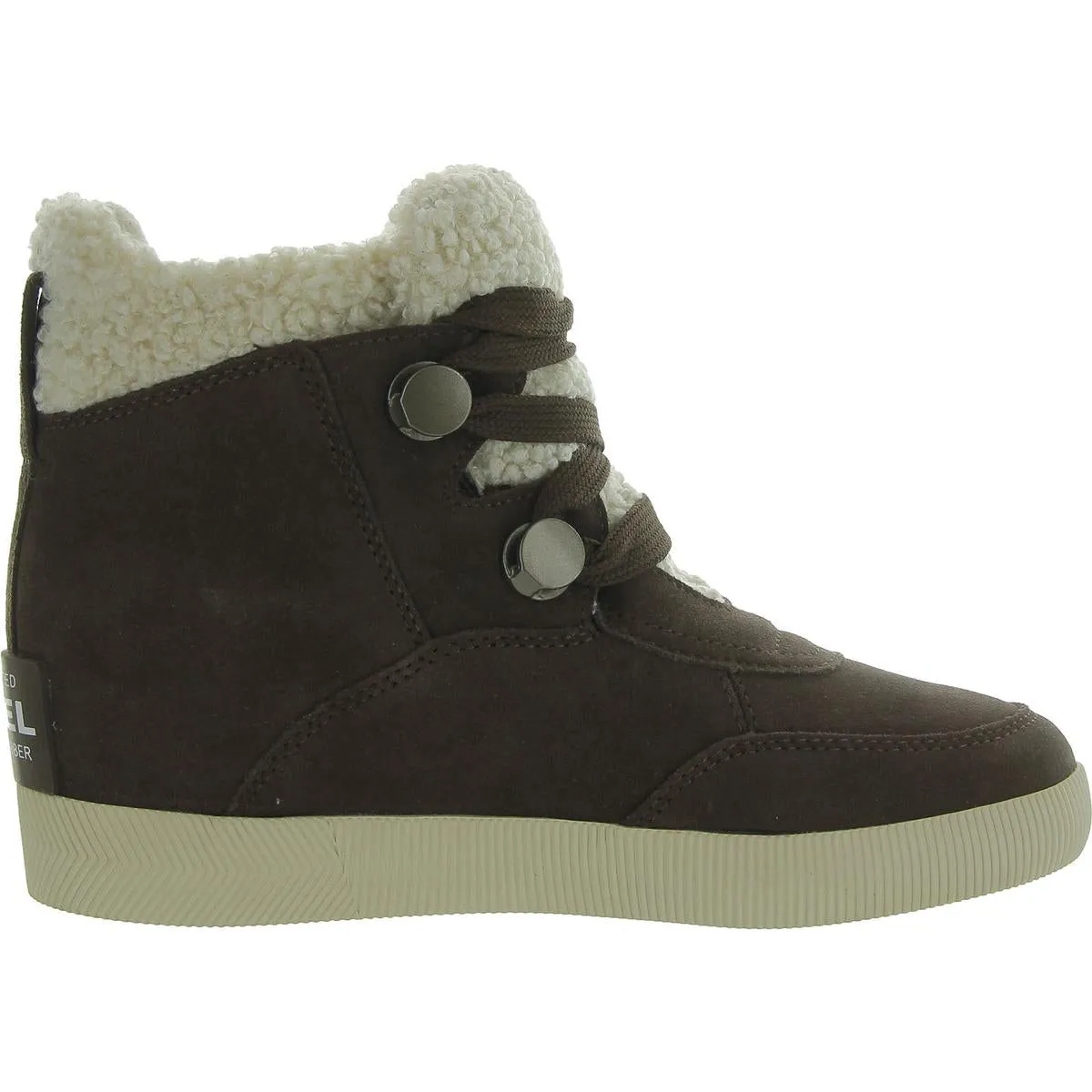 OUT AND ABOUT Womens Leather Wedge Boots