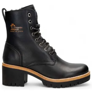 Padma B11 - Women's Black Block Heel Leather Ankle Boots