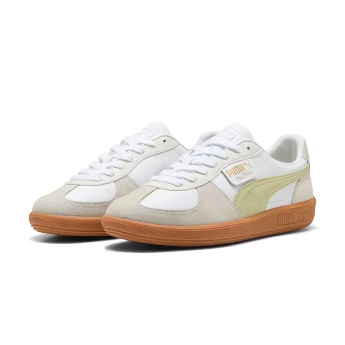 Palermo Leather 'Puma White Pistachio Green'