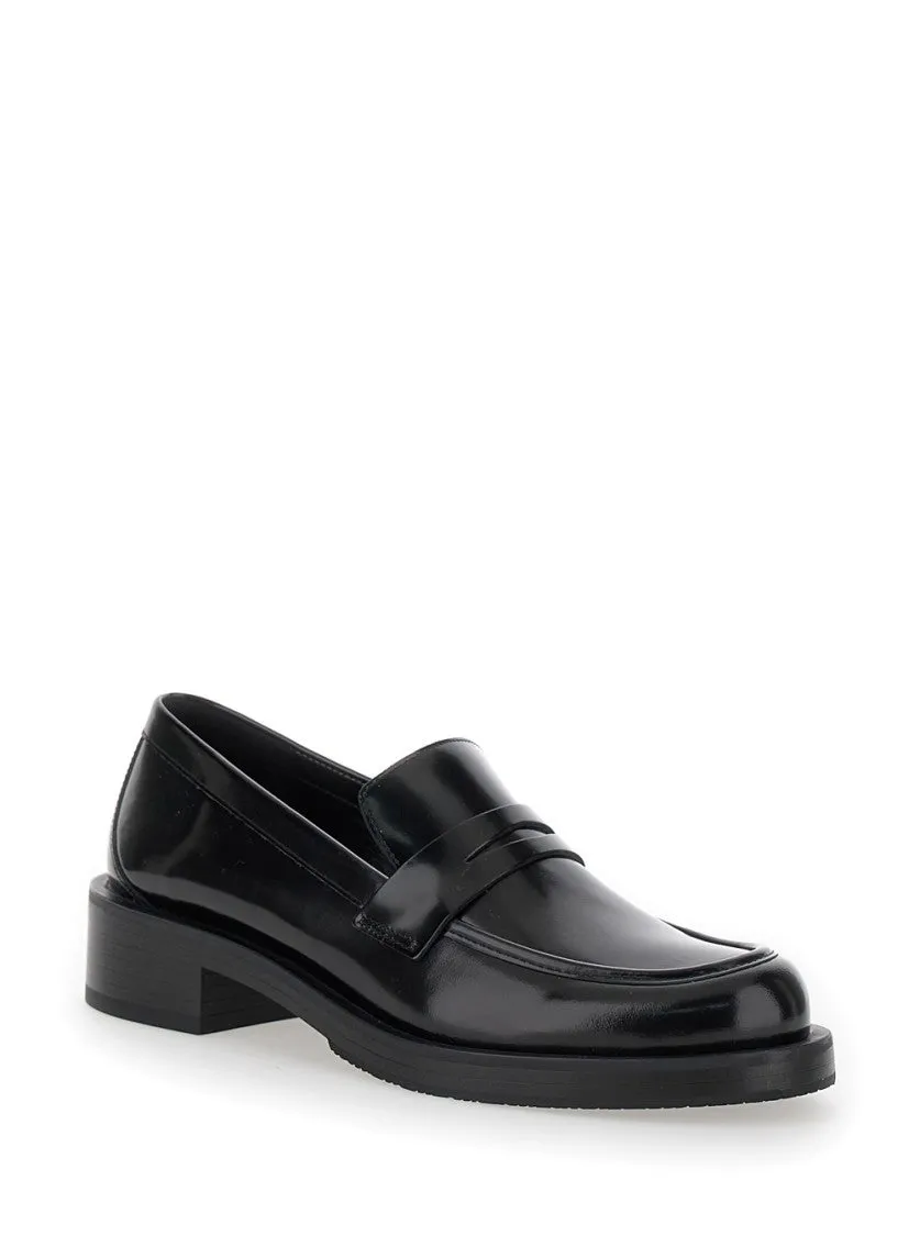 Palmer' Black Slip-On Loafers In Patent Leather Woman