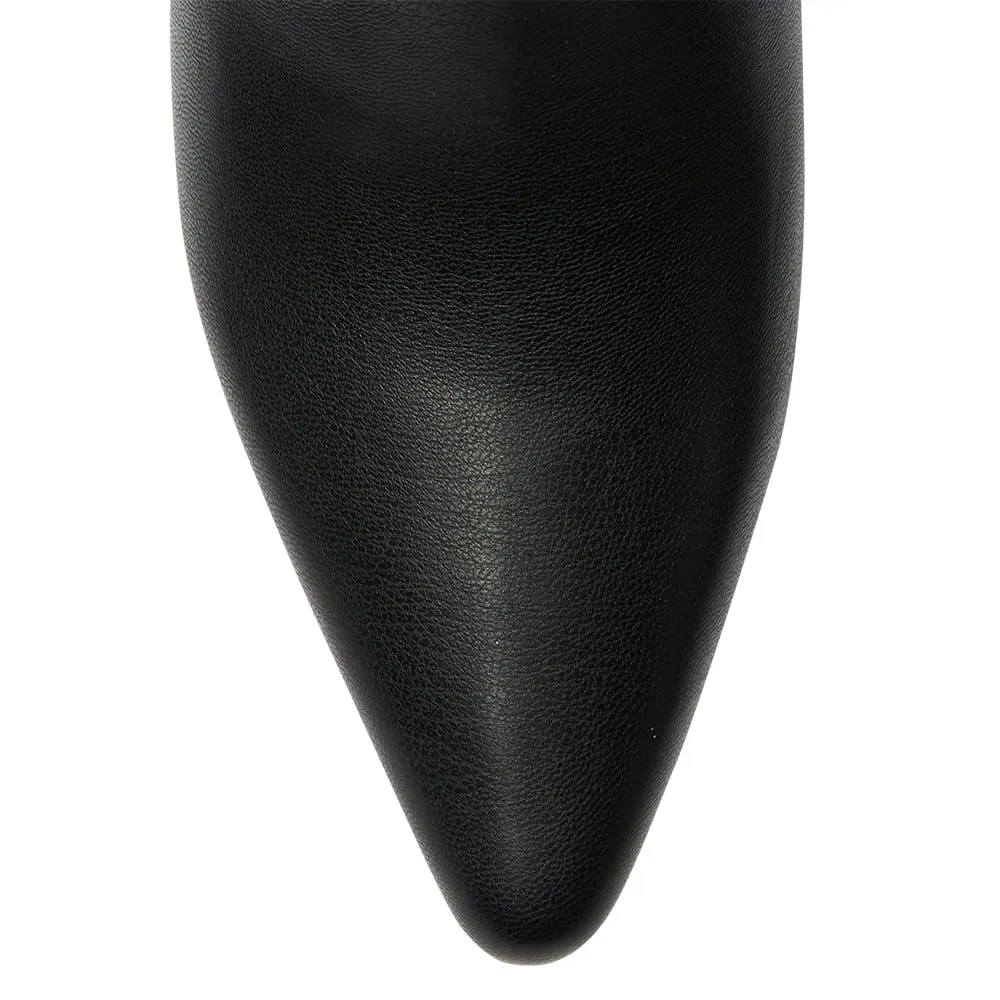 Paloma Boot in Black Smooth