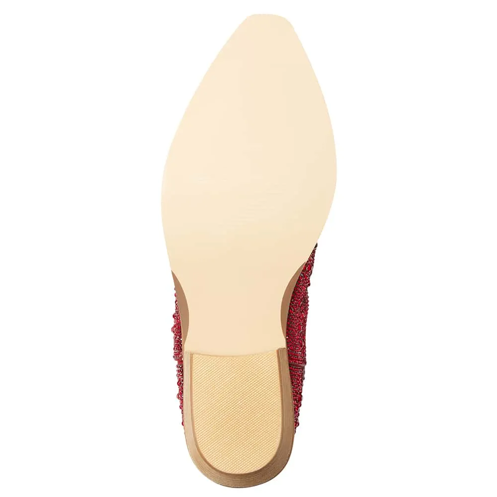 Parton Boot in Red Rhinestone