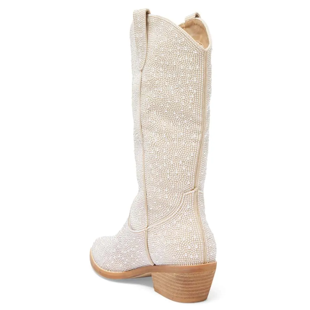 Perla Boot in Ivory Pearl