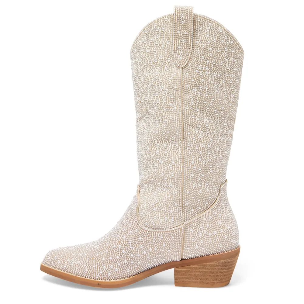 Perla Boot in Ivory Pearl