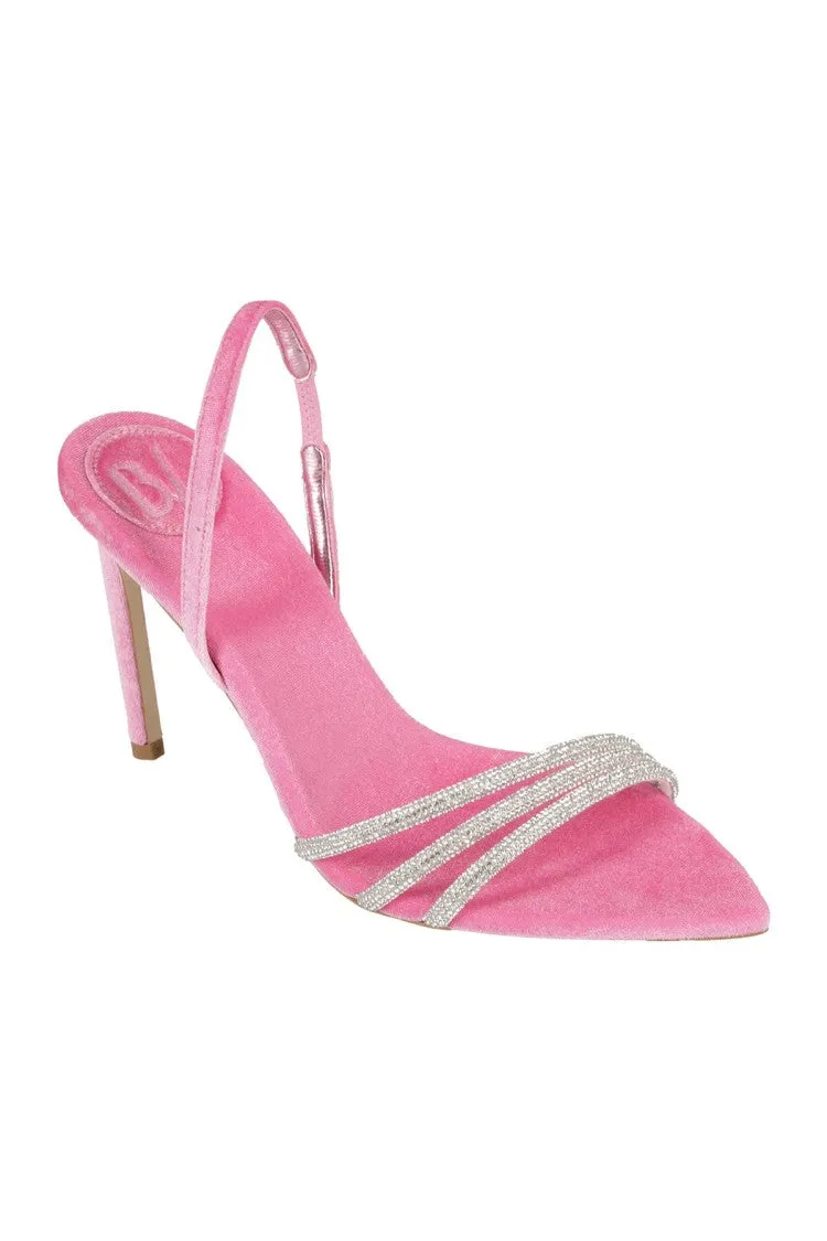Pink Velvet Sandal