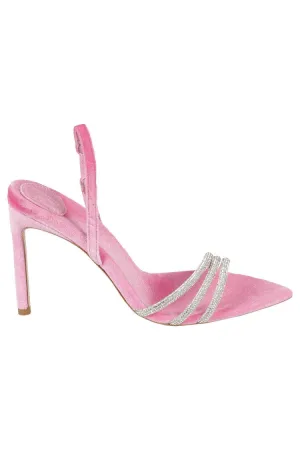 Pink Velvet Sandal