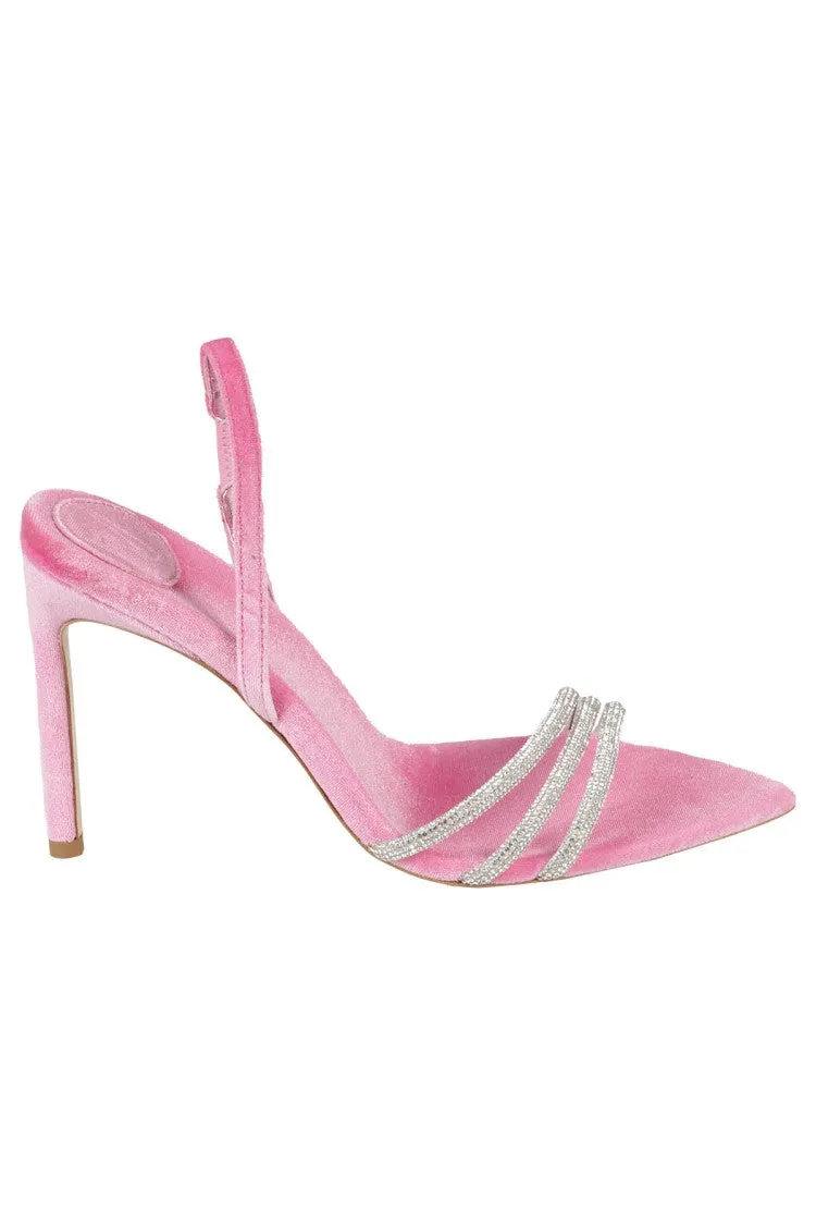 Pink Velvet Sandal