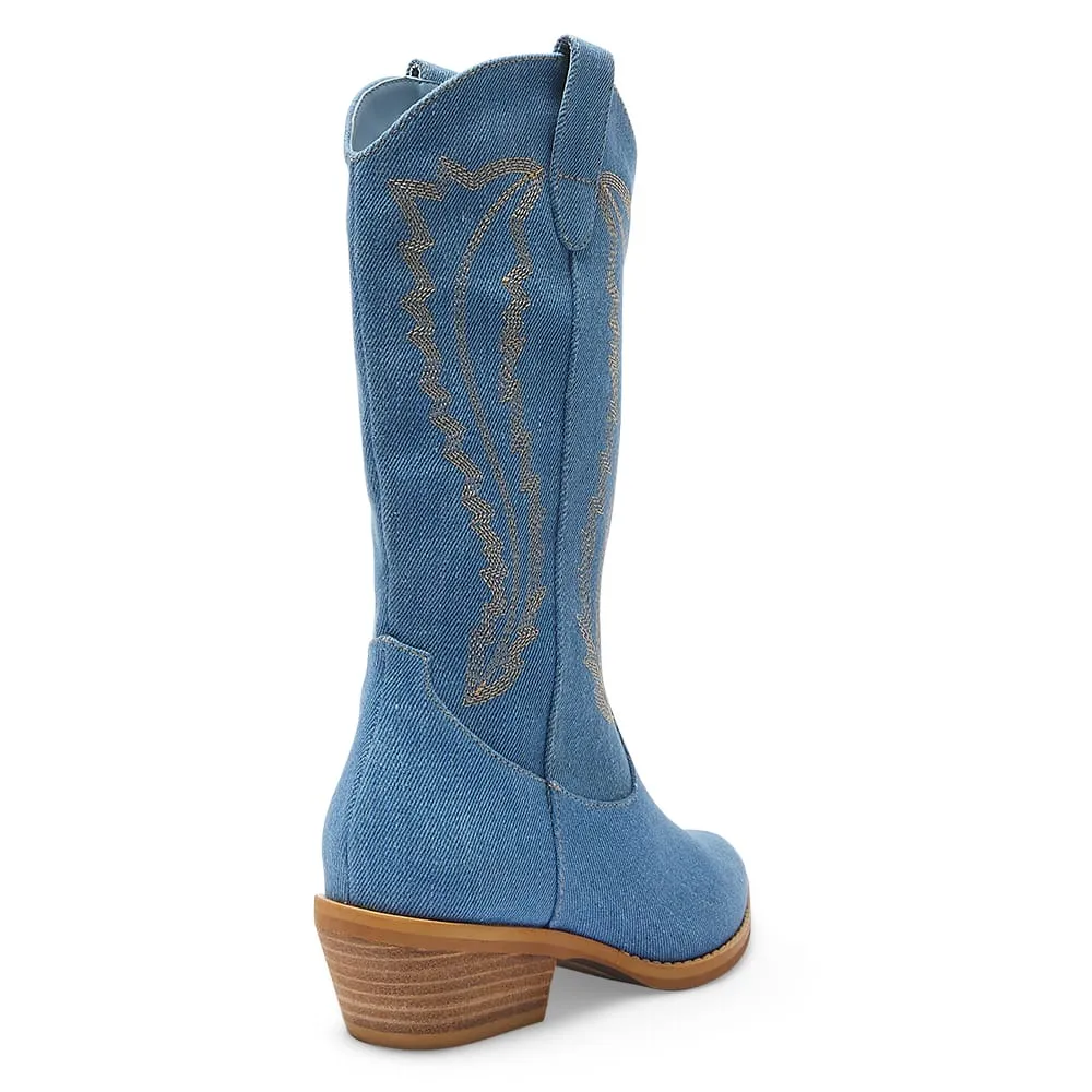 Polly Boot in Denim