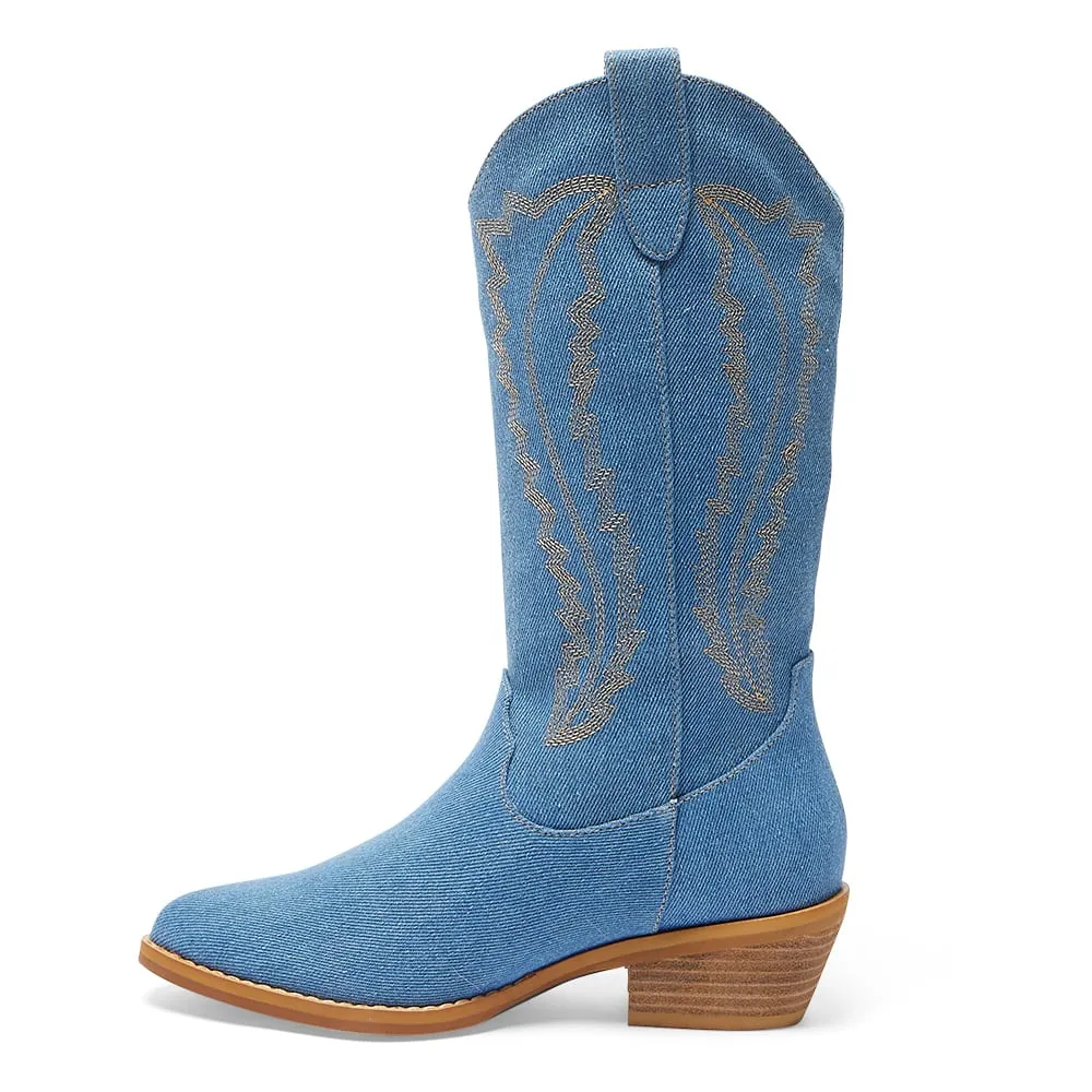 Polly Boot in Denim