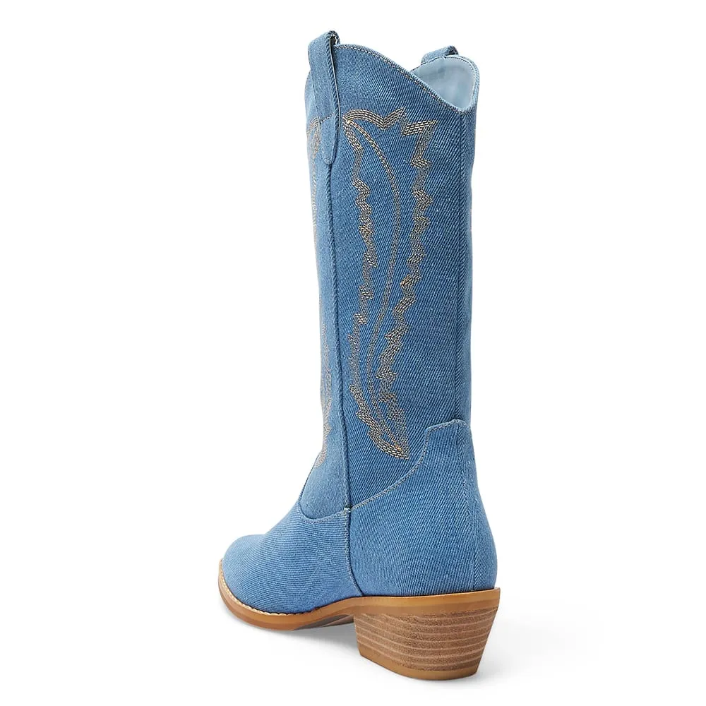 Polly Boot in Denim