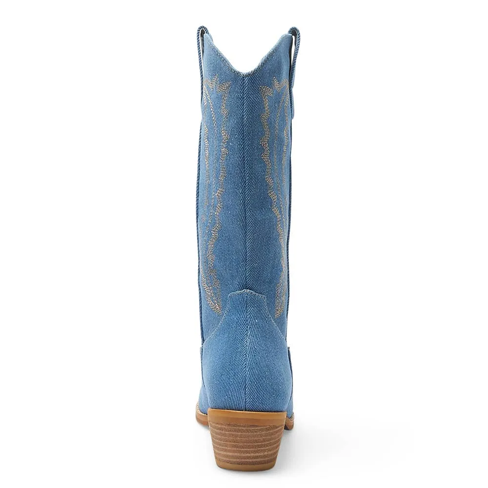 Polly Boot in Denim