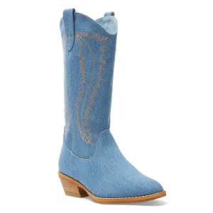 Polly Boot in Denim