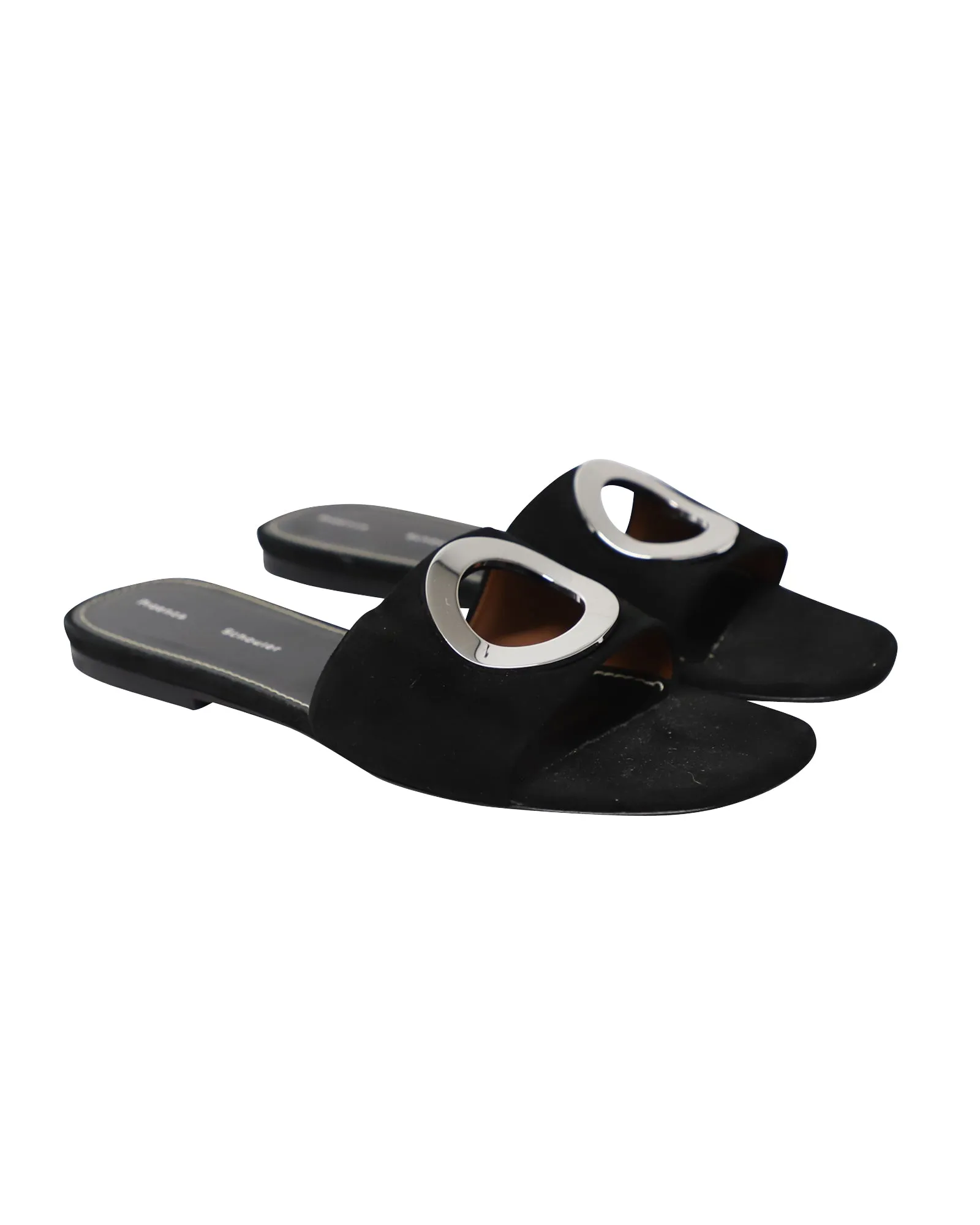 Proenza Schouler Slides in Black Suede
