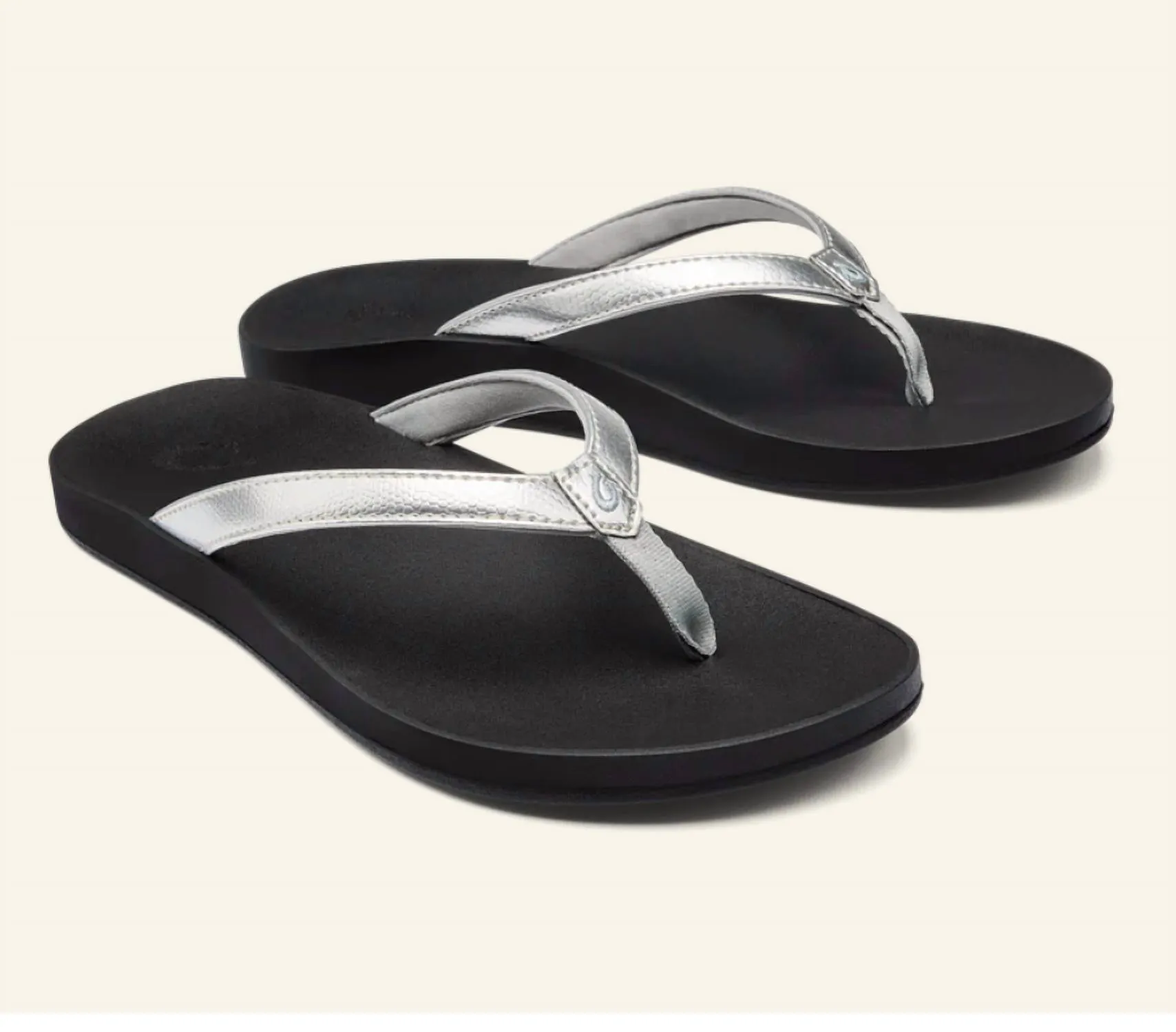 Puawa Beach Sandal In Silver/black