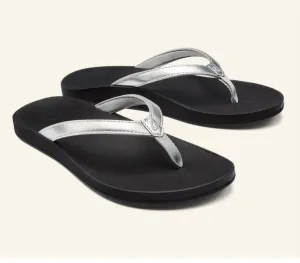 Puawa Beach Sandal In Silver/black