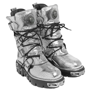 Rabanne x New Rock Silver Boots