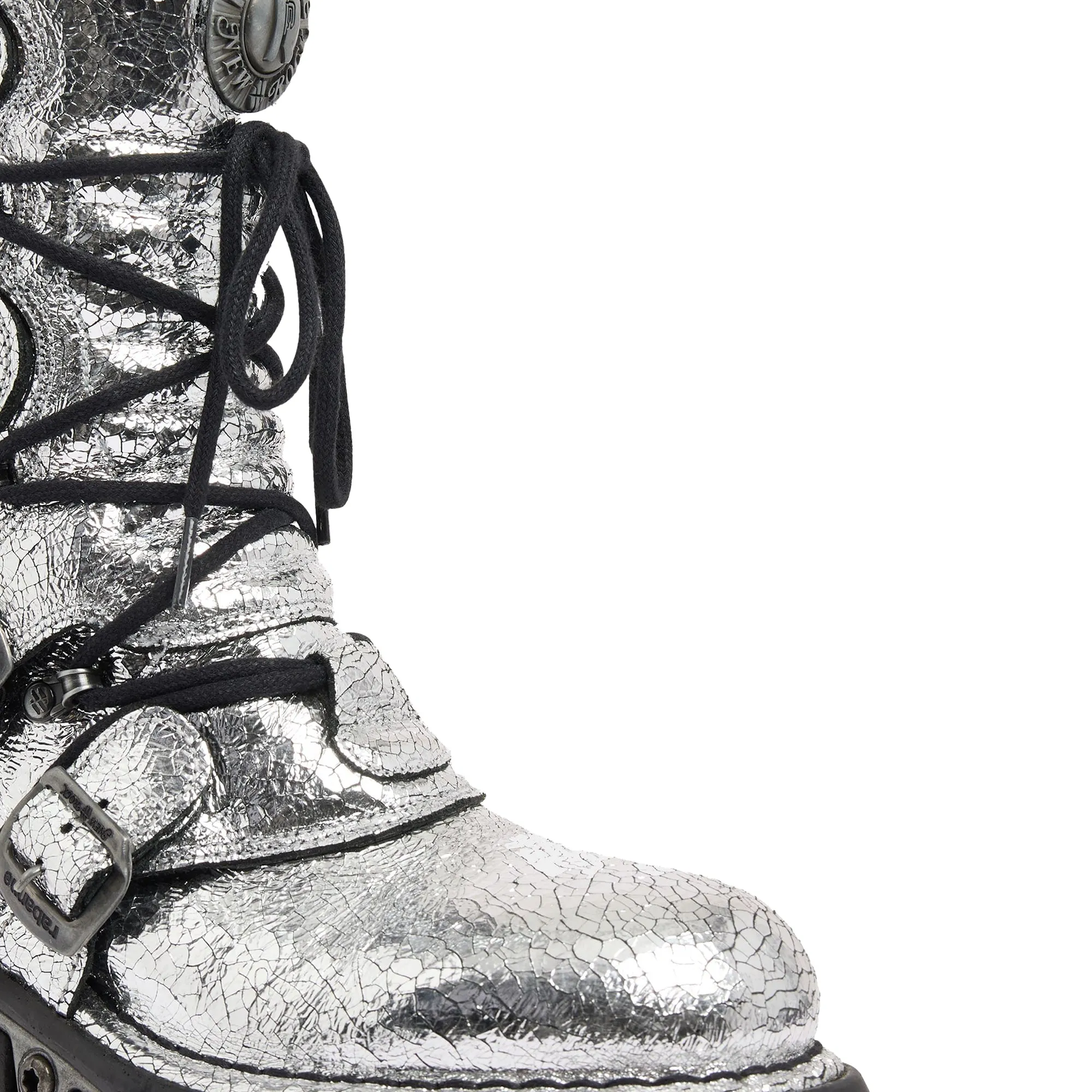 Rabanne x New Rock Silver Boots