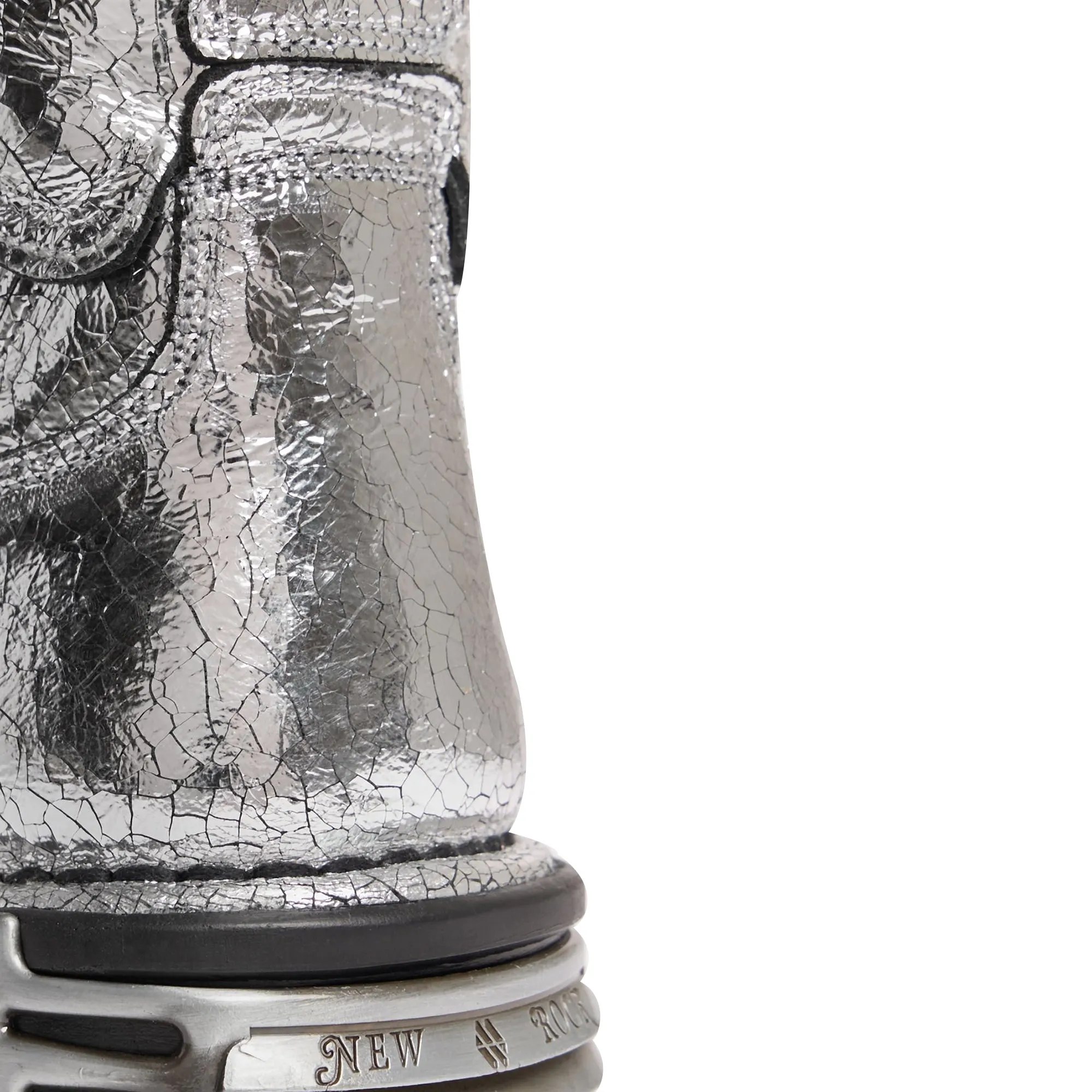 Rabanne x New Rock Silver Boots
