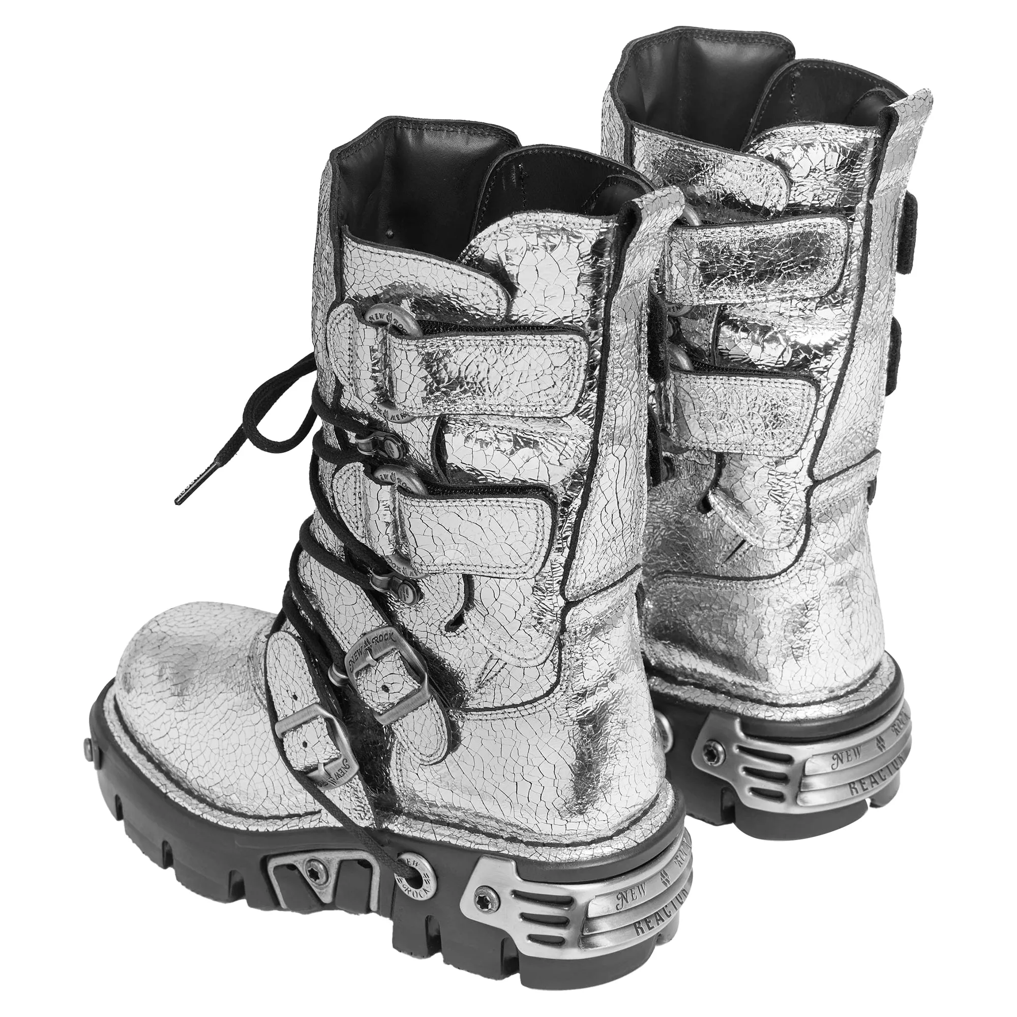 Rabanne x New Rock Silver Boots