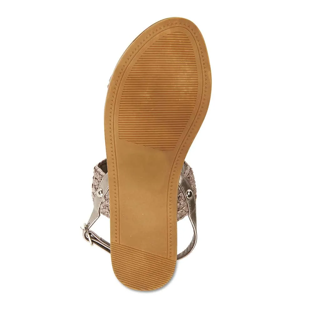 Racer Sandal in Taupe Smooth