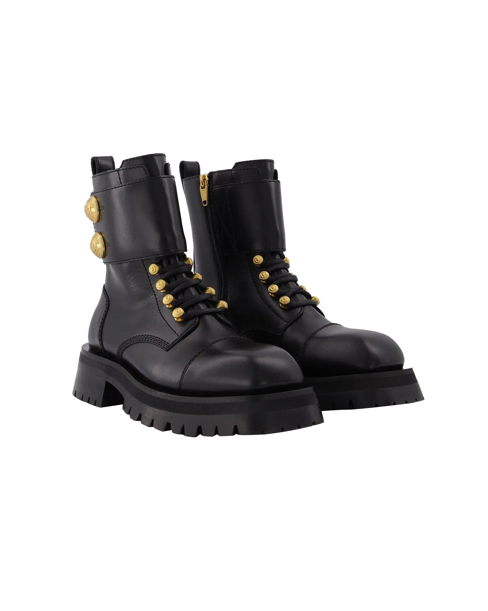 Ranger Boot Army-Calfskin in Black Leather