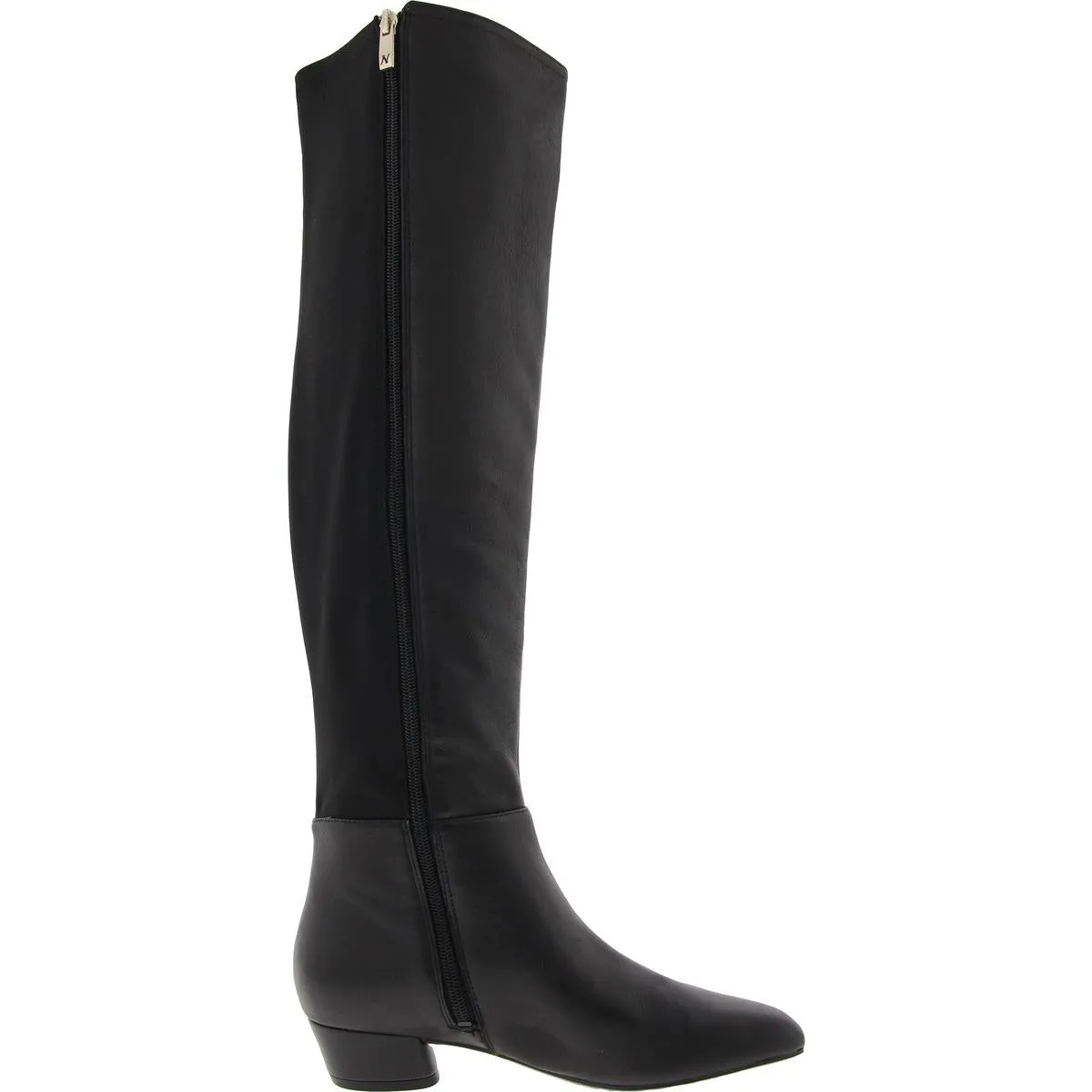 Reese Womens Leather Square Toe Over-The-Knee Boots