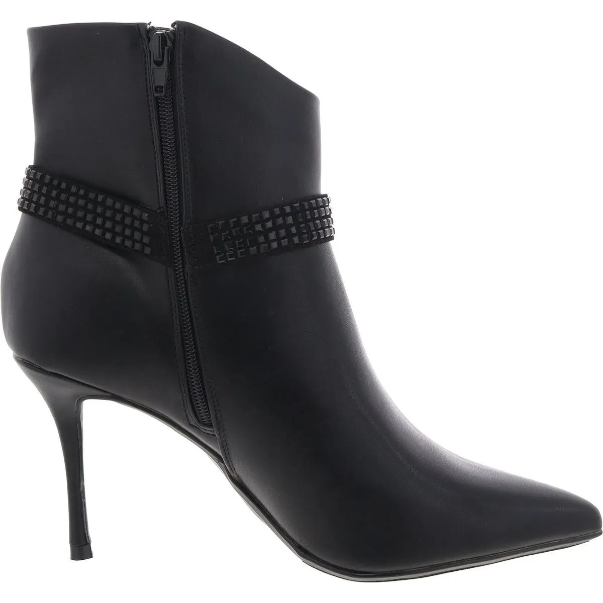 Reesie Womens Faux Leather Dressy Ankle Boots