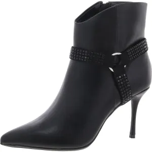 Reesie Womens Faux Leather Dressy Ankle Boots