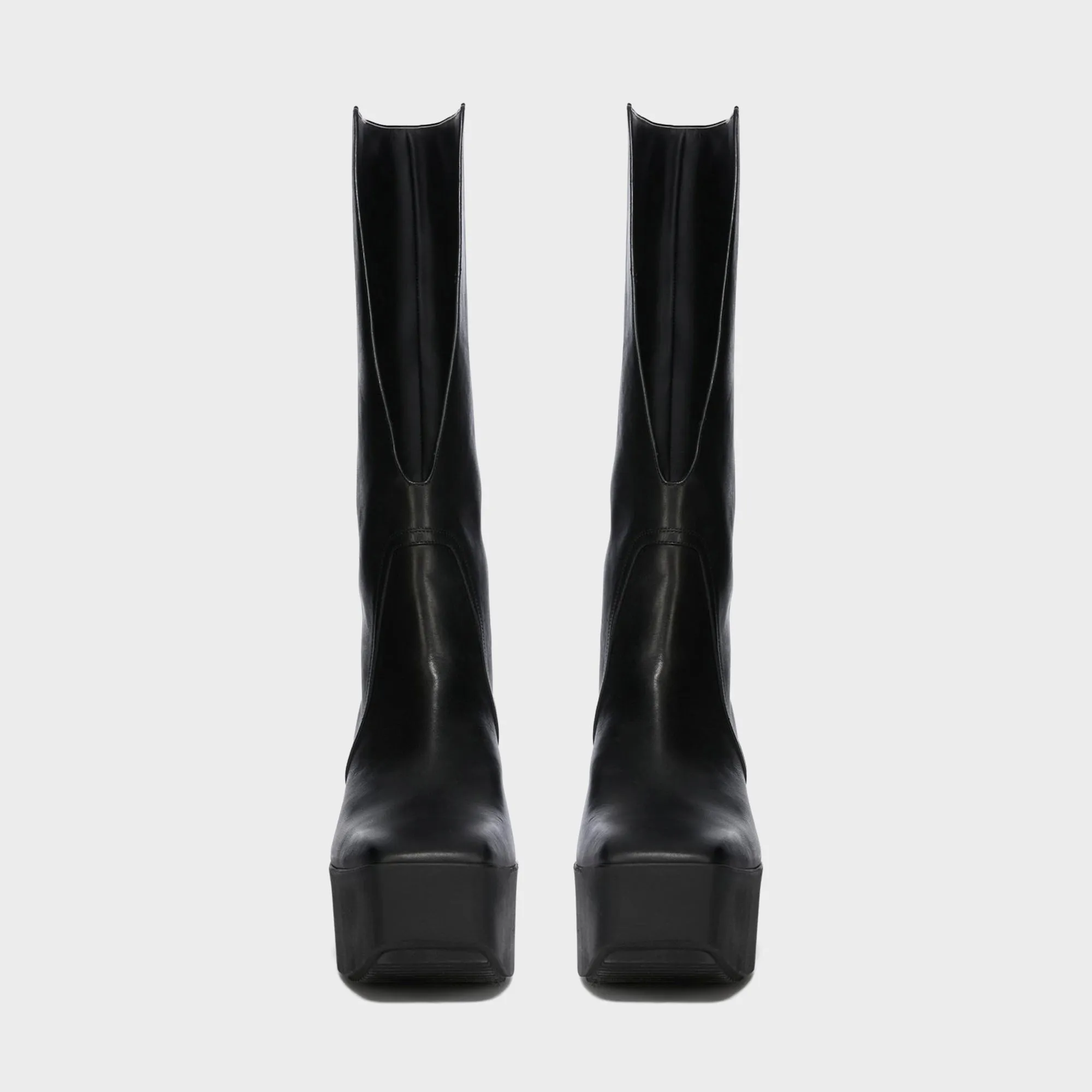 Rick Owens Bauhaus Ballast Pull on Stivali - Pelle Black