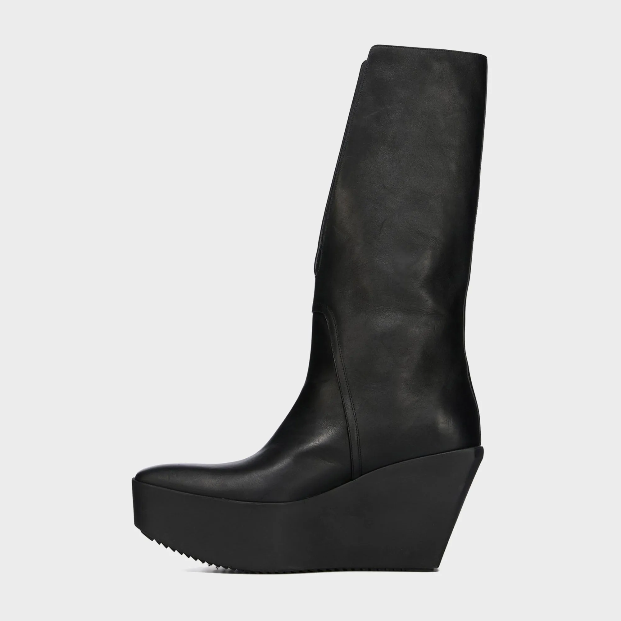 Rick Owens Bauhaus Ballast Pull on Stivali - Pelle Black