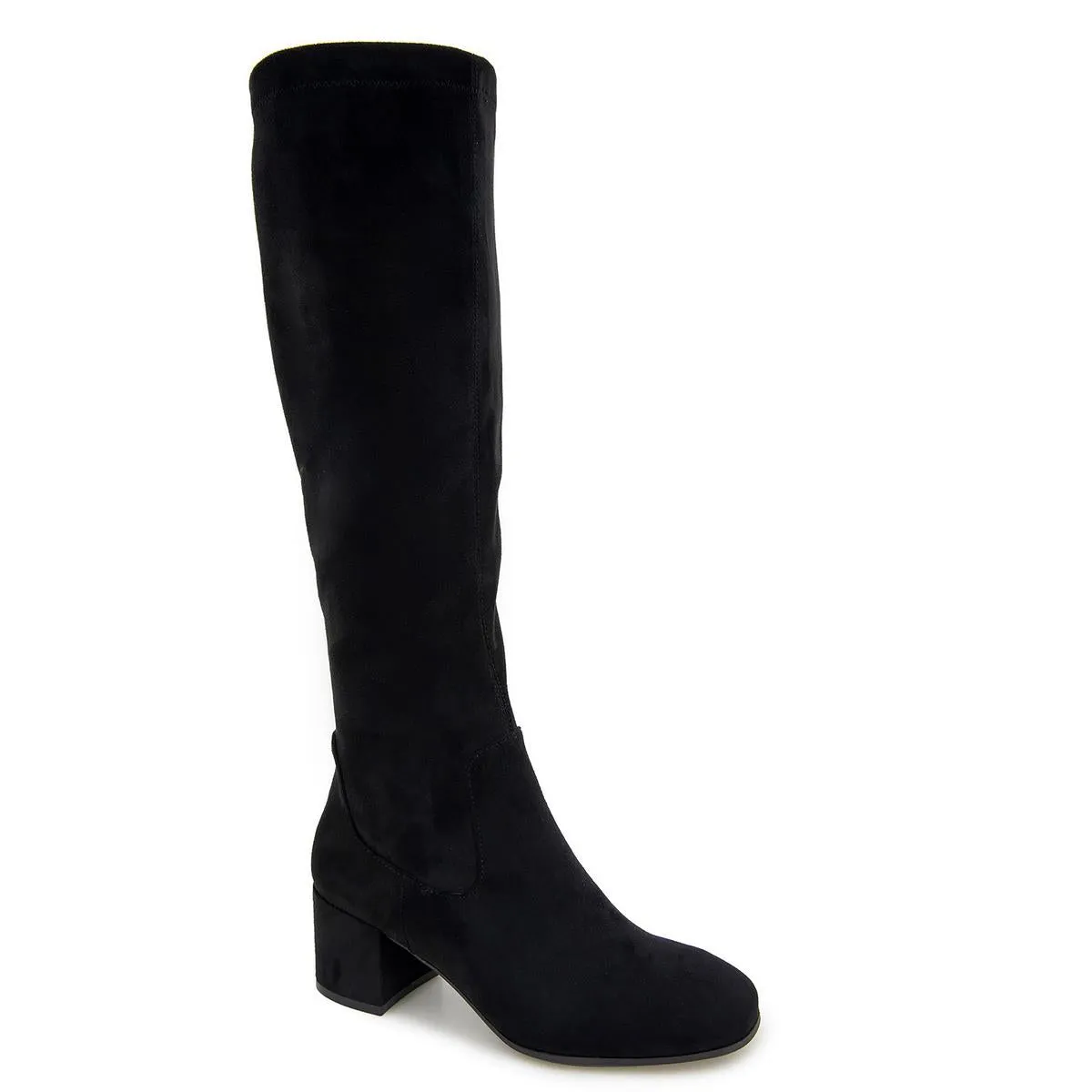 RIDA STRETCH BOOT Womens Faux Suede Cushioned Footbed Knee-High Boots