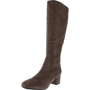 RIDA STRETCH BOOT Womens Faux Suede Cushioned Footbed Knee-High Boots
