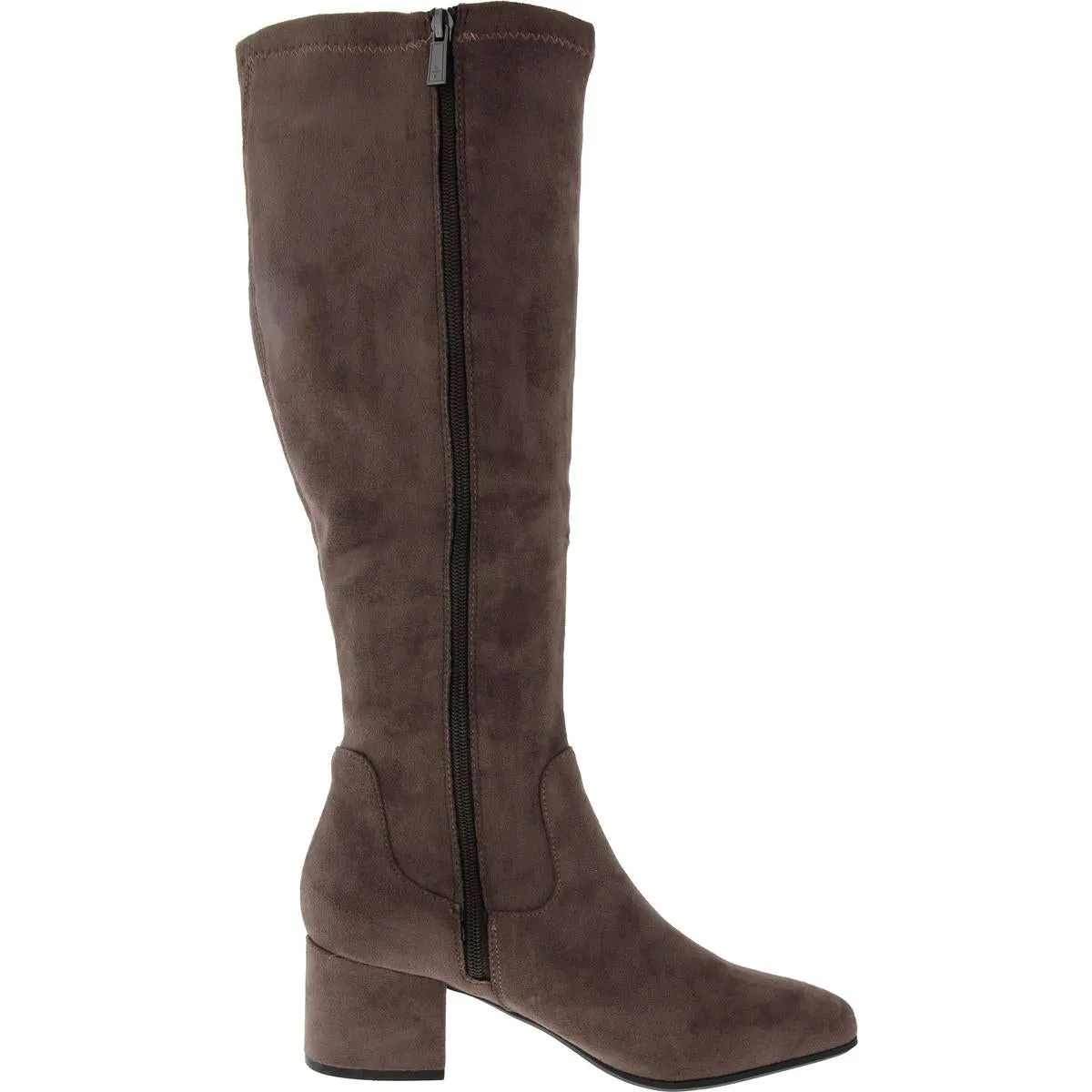 RIDA STRETCH BOOT Womens Faux Suede Cushioned Footbed Knee-High Boots