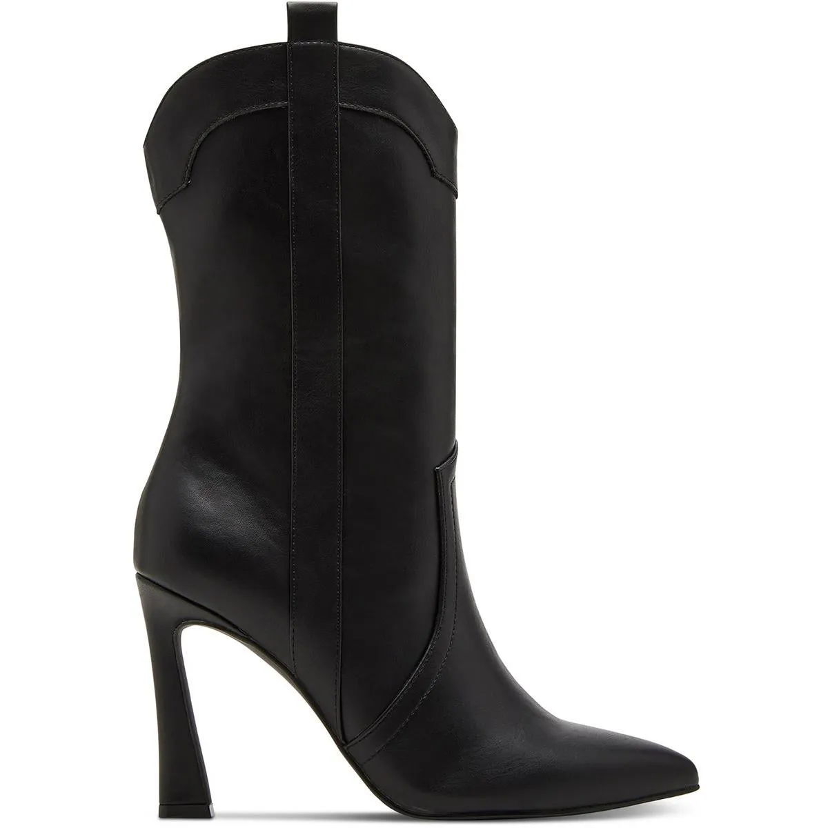 River  Womens Solid Faux Leather Mid-Calf Boots