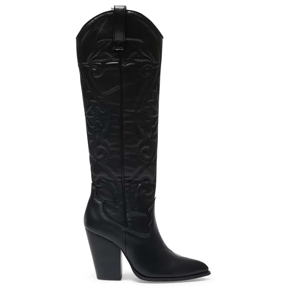 Rocco Boot in Black Smooth