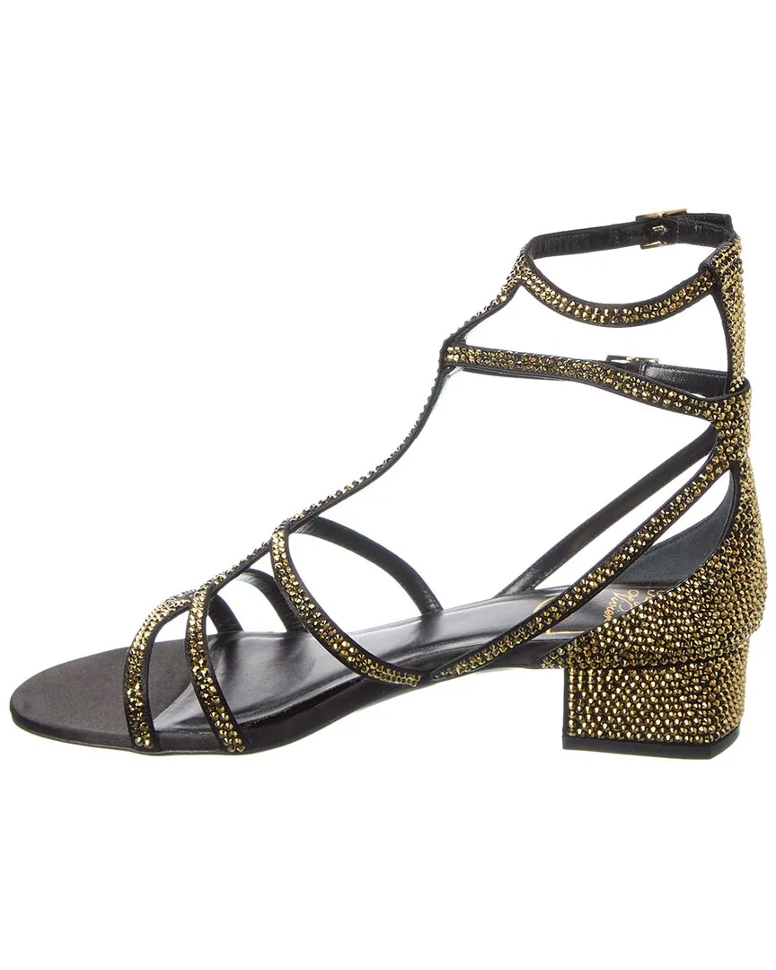 Roger Vivier Strass Satin Sandal