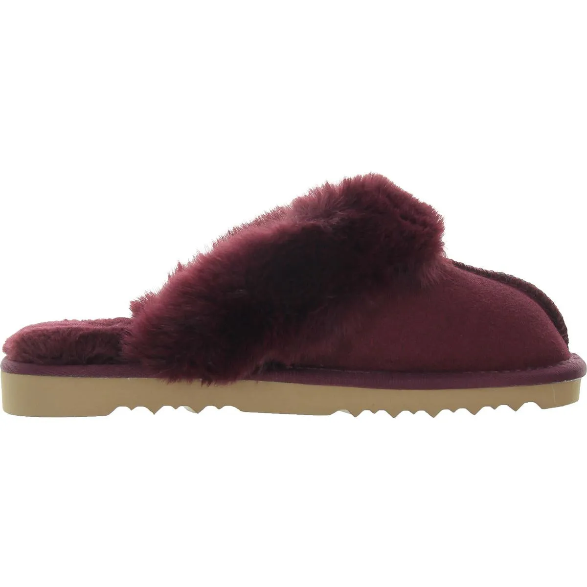 Rosiee Womens Suede Scuff Slippers