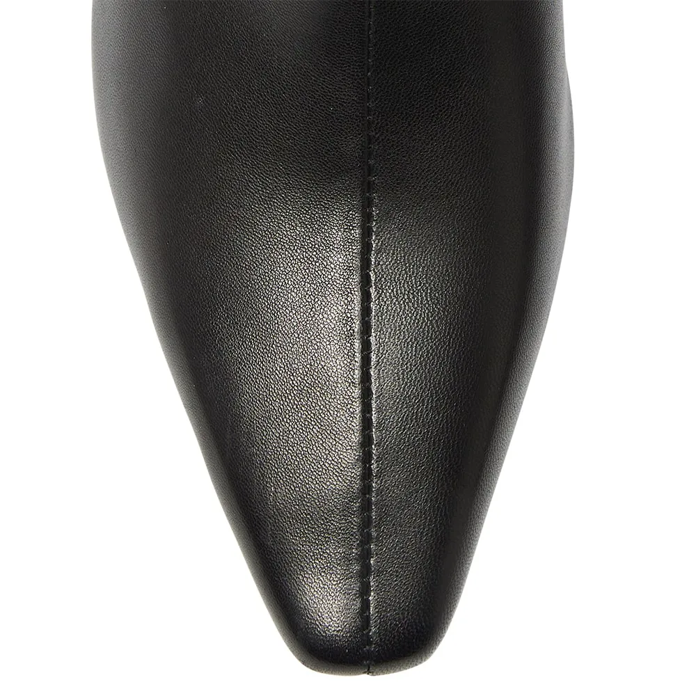 Roulette Boot in Black Leather